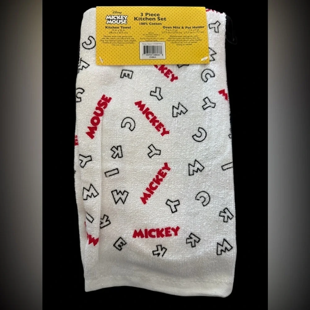 Mickey Mouse 3 Piece Kitchen Set New With‎ Tags
